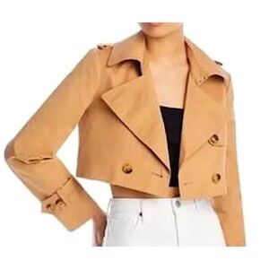 7 For All Mankind Cropped Trench Jacket Size M NEW